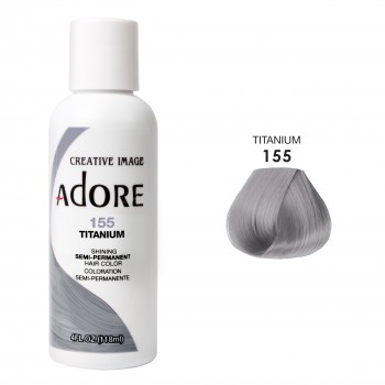 Серая краска для волос - Adore - Titanium - седой цвет волос N155 - пигмент прямого действия