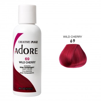 Краска для волос цвета черешни прямого действия - Adore - Wild Cherry N69 - прямой пигмент