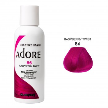 Розовая краска для волос - Adore - Raspberry Twist N86 - прямой пигмент