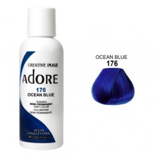 Синяя краска для волос прямого действия - Adore - Ocean Blue N176
